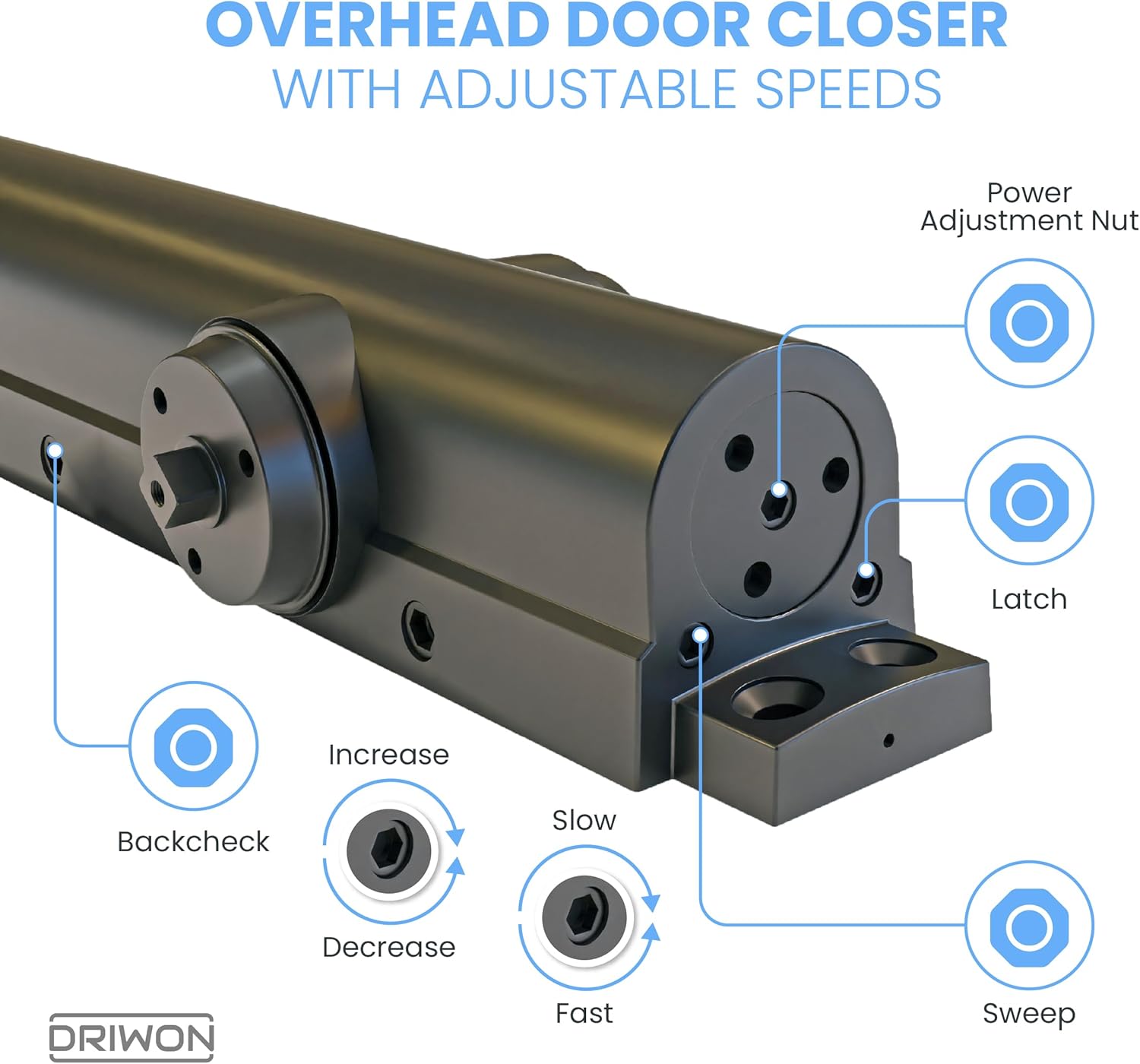 DRIWON DN-8220 door closer view 3
