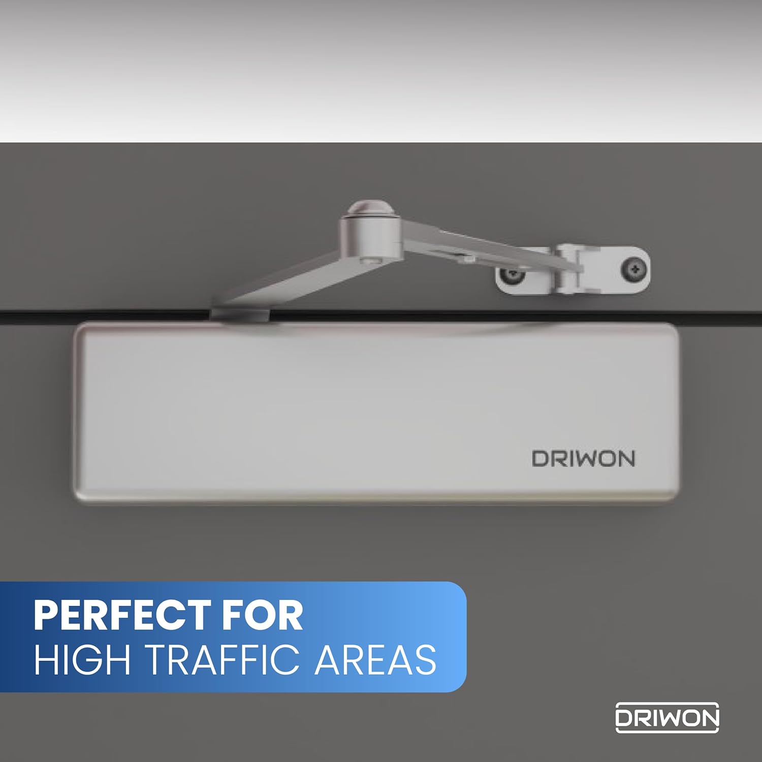 DRIWON DN-9500 extra heavy duty door closer, silver